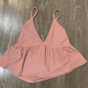 Pink Cross-back Tank Top